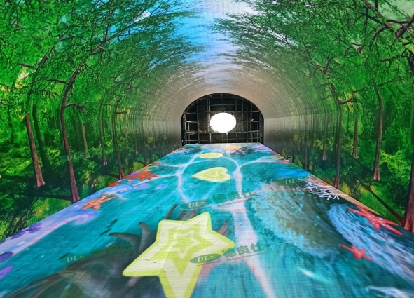 風景區LED時光隧道屏，春夏秋冬四季更替時空隧道