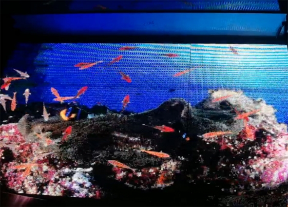 室內可踩踏小型游魚LED互動地上屏 LED地板芯片屏幕1.5平方米